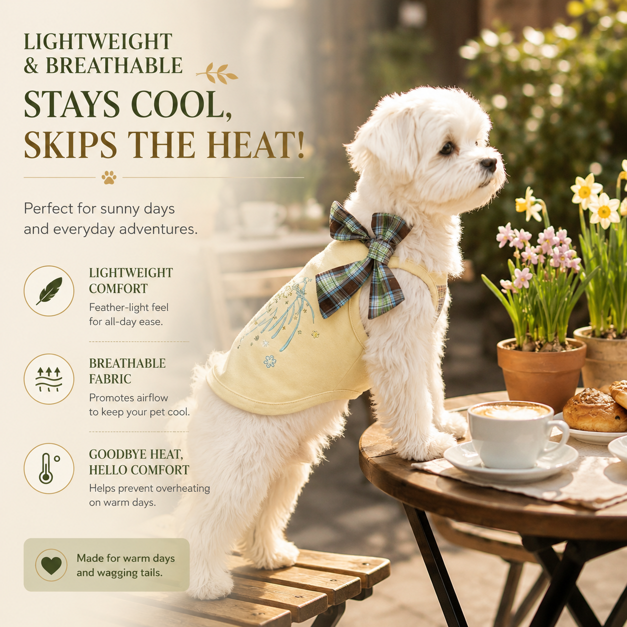 Luxury Plaid Bow Dog Clothes Soft Cotton Puppy Apparel for Small Breed Dogs and Cats